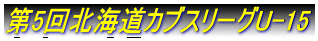 第5回北海道カブスリーグU-15