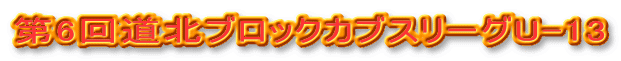 第6回道北ブロックカブスリーグU-13