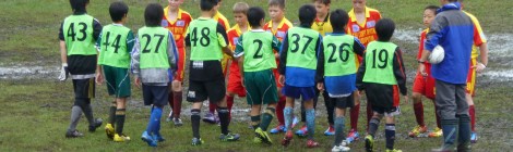 少年サッカー交流試合の様子